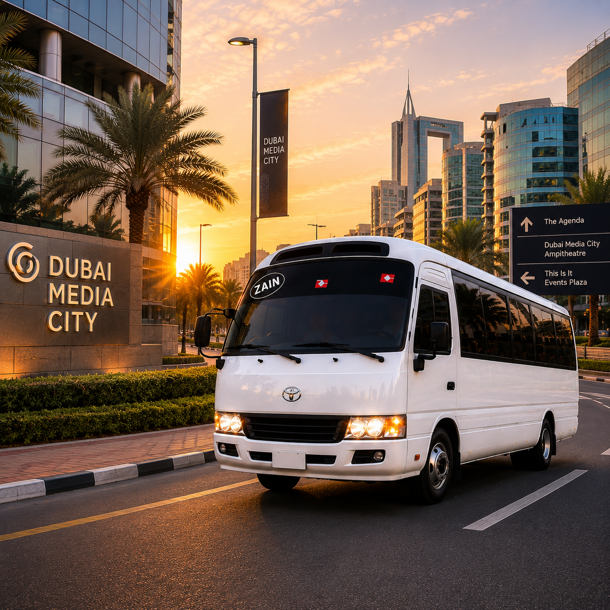 ZAIN CARLIFT bus on a daily Dubai route